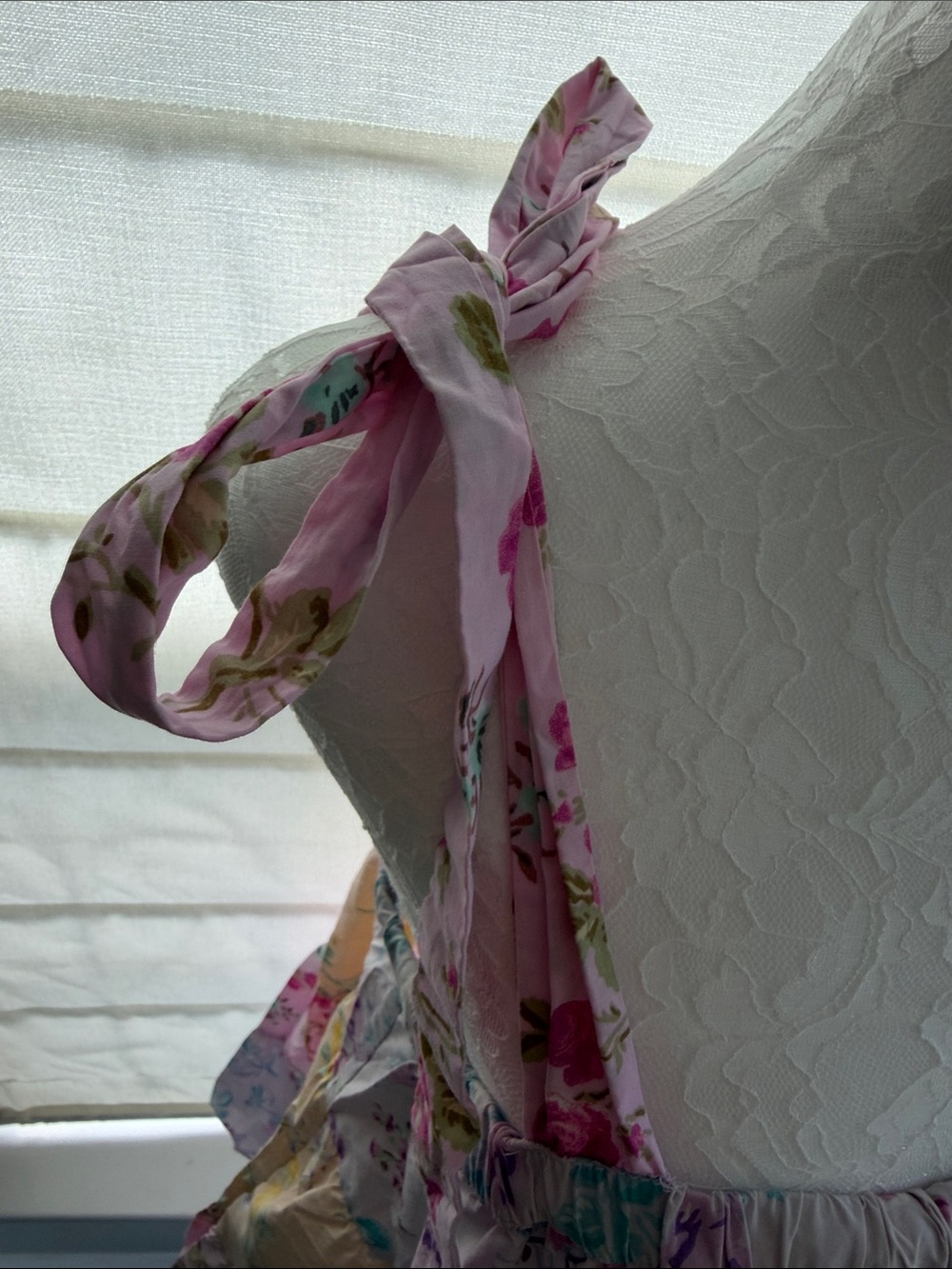 LoveShackFancy Pastel Floral Tiered Tie-Shoulder Sundress - Picture 2 of 5